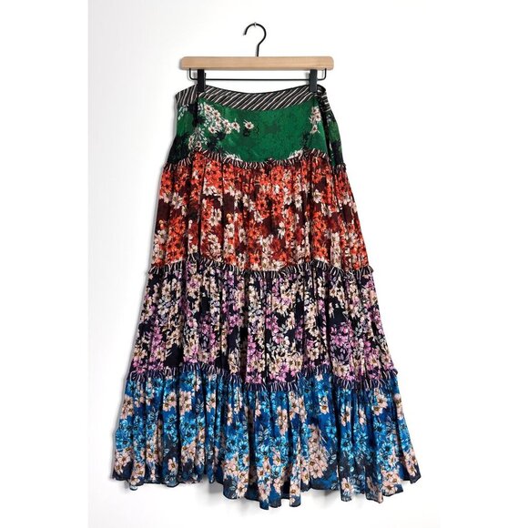 BHANUNI BY JYOTI Anarosa Tiered Maxi Skirt